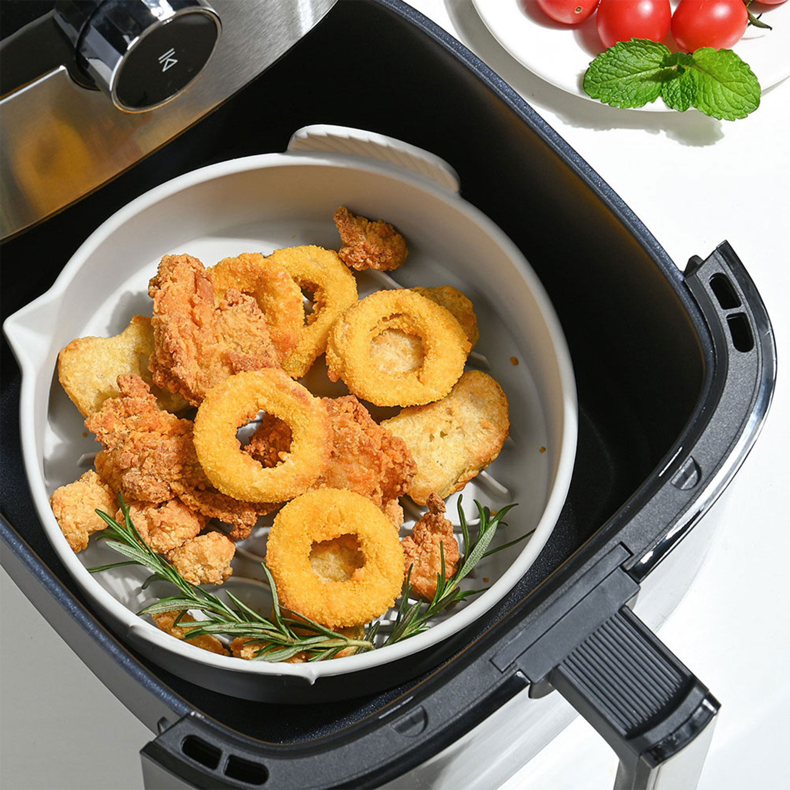 Air Fryer - Silikonowa mata do frytownicy, wielokrotnego użytku,