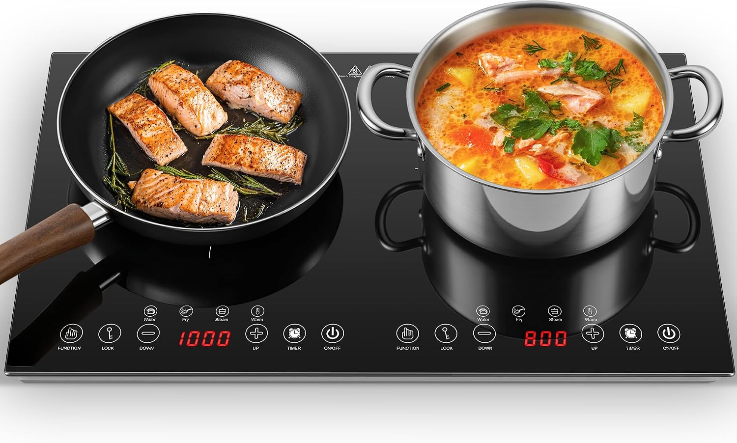 Induction Cooktop Portable - Przenośna płyta indukcyjna 2-płytowa - 1800W,