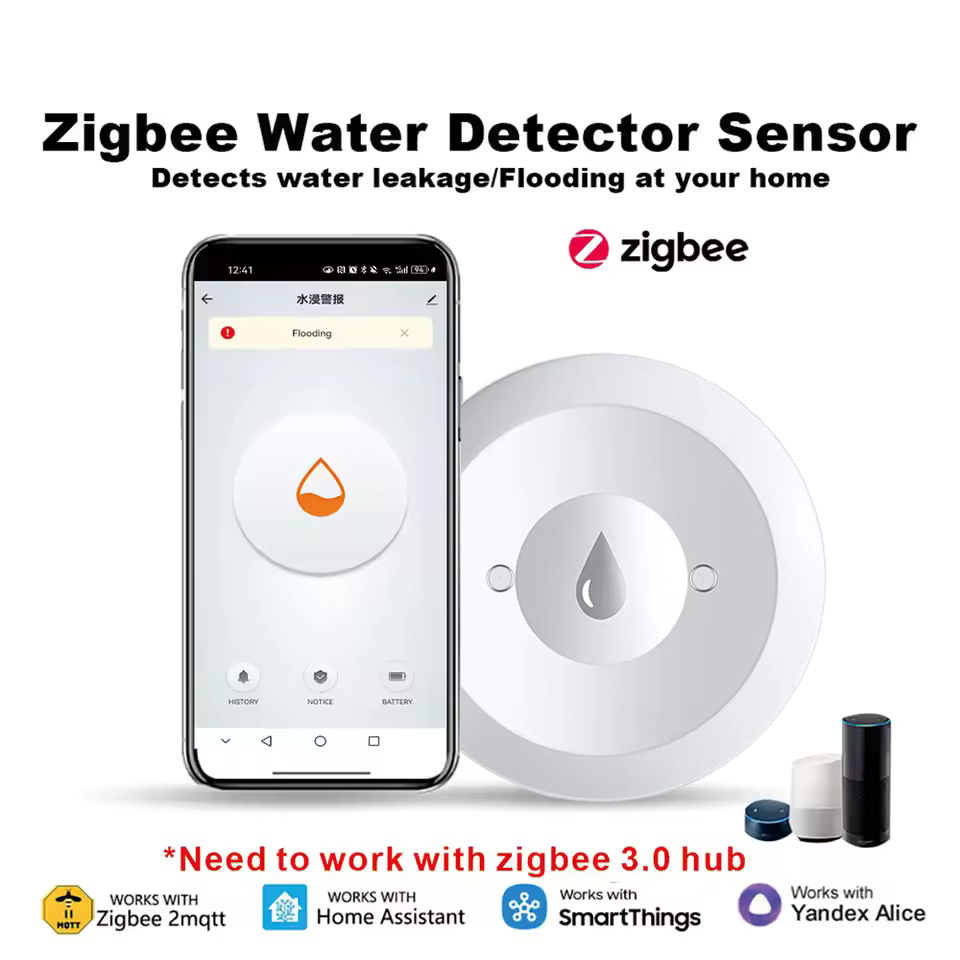 Kitchen Appliances Video - Czujnik zalania wodą Zigbee, detektor wycieku,