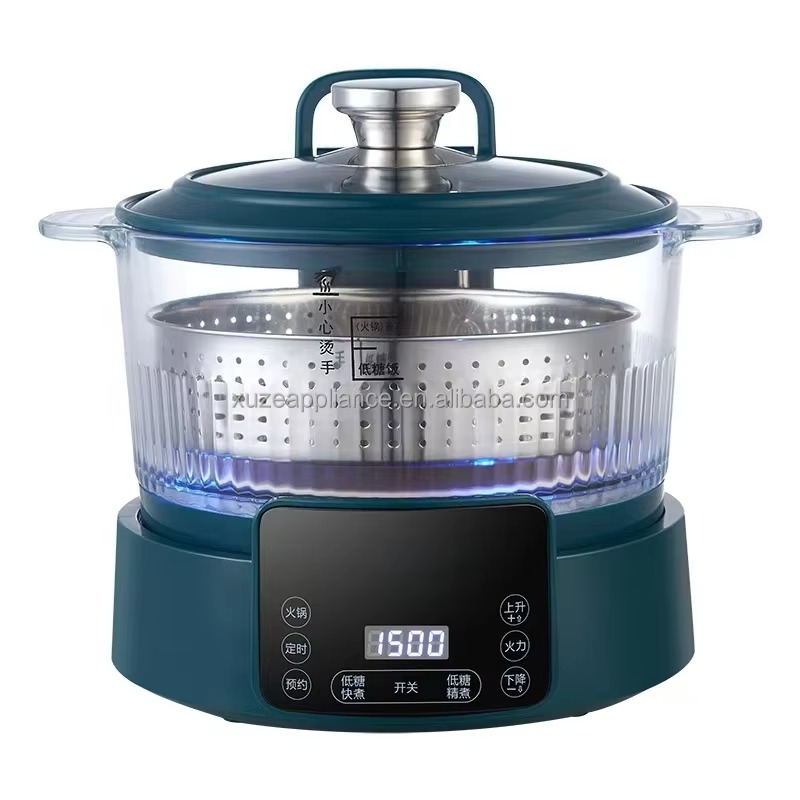 Rice Cooker - Niskoszczelny, ciemnozielony, 5L elektryczny garnek do