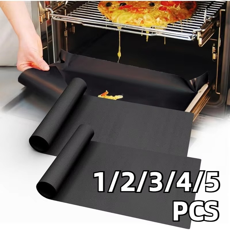 Microwave Oven - 1/2/3/4/5PCS Czarna mata do grillowania Mata