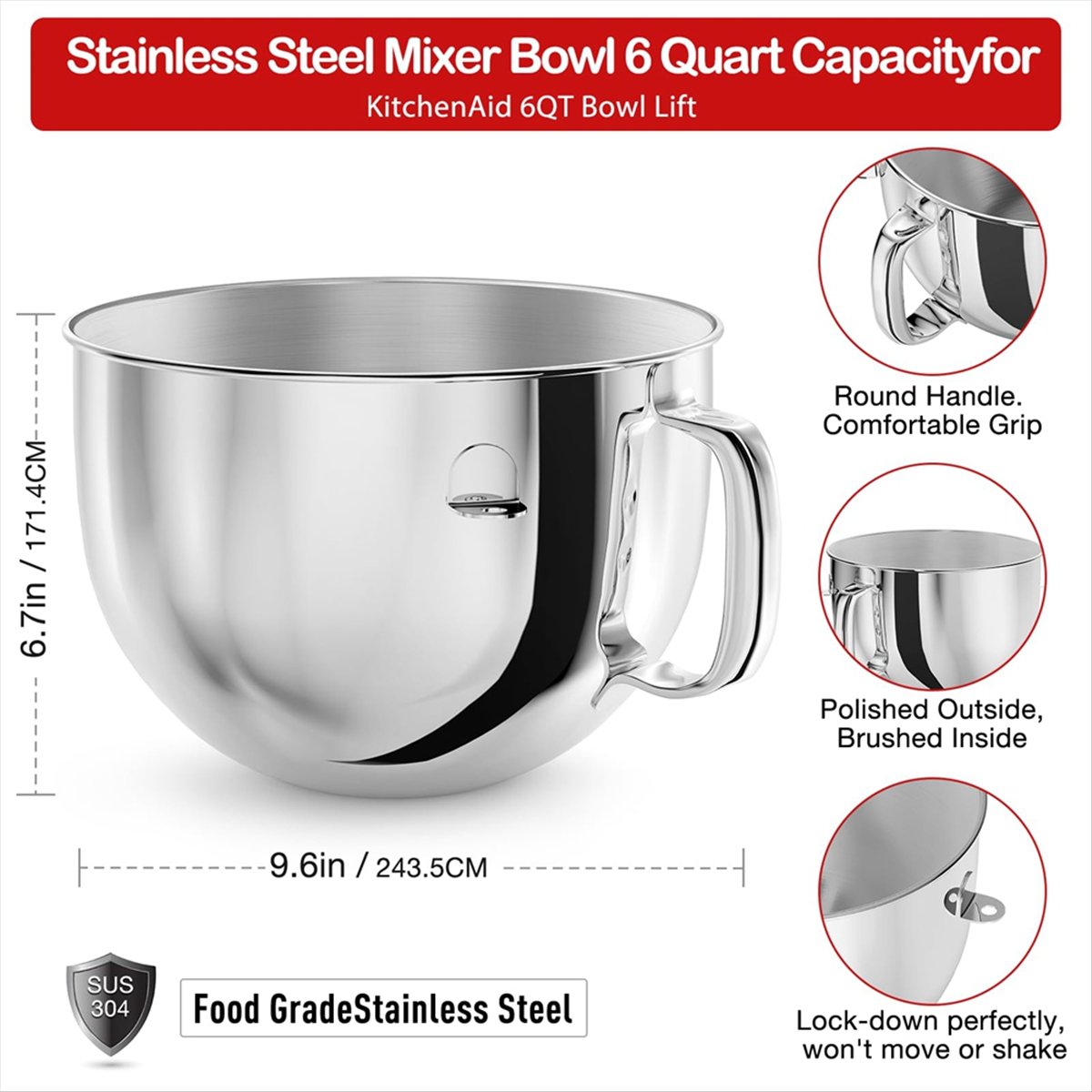 Misa ze stali nierdzewnej 6QT  – Stand Mixer recenzja i cena